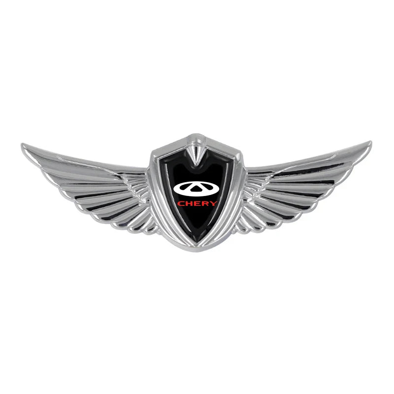 Car Hood Badge Wings Metal Styling Sticker for Chery fulwin Arrizo qq tiggo 3 5 t11 a1 a3 a5 amulet m11 fora Body Decoration