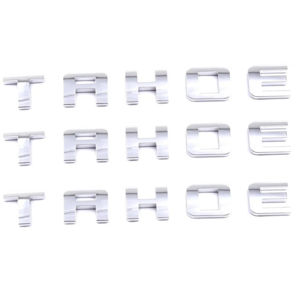 TAHOE Emblem Car Side Door Tailgate Badge for Chevrolet Tahoe Aveo Cruze Trax Captiva Spark Malibu Lacetti Sonic Niva Camaro