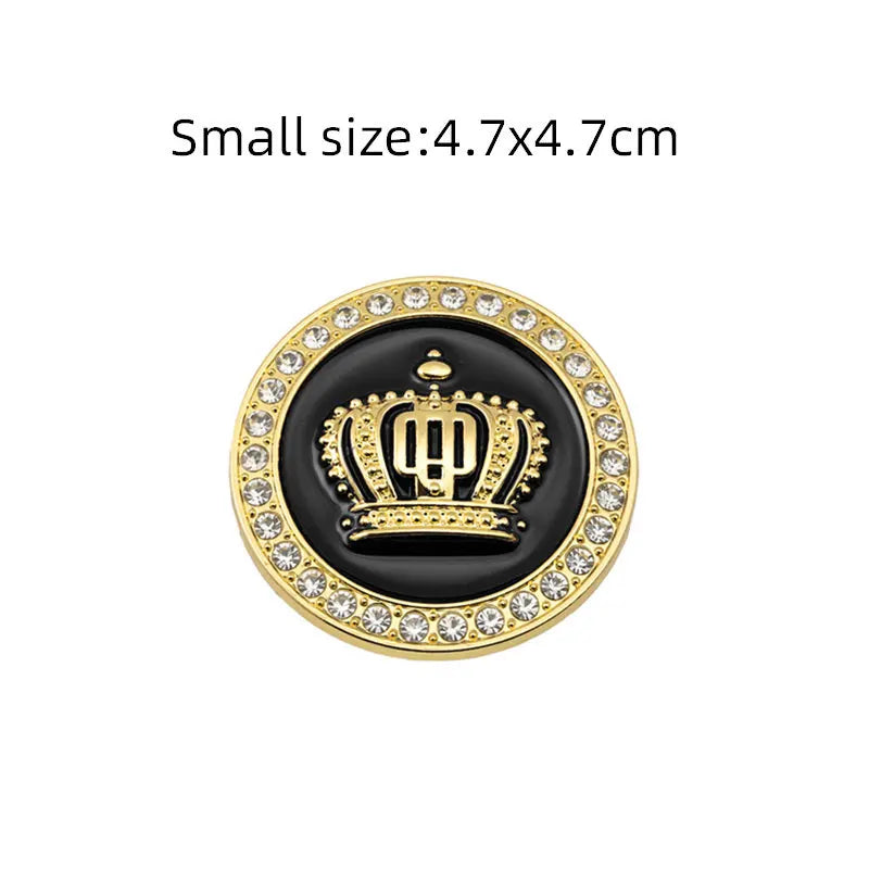 3D Crown Diamond Car Crown Gold Royal Sticker Wings Emblem Badge for BMW Toyota Ford Audi Honda Opel Car Stickers Imperial Crown