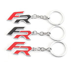 Car Metal FR Logo Keychain Keyring Key Ring Holder for Seat Ateca Leon Arona Ibiza Altea Cupra Formula Car Styling Pendant