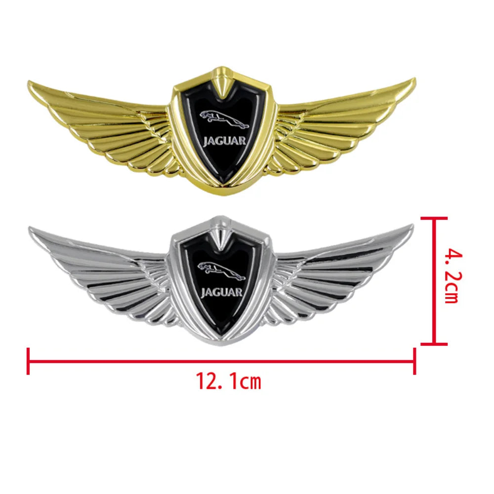 Car Hood Badge Wings Metal Styling Sticker for Jaguar XF XKR Xk8 Xk XE SVR XJ-S Xj-6 X-Type S-Type F-Type F-Pace Body Decoration