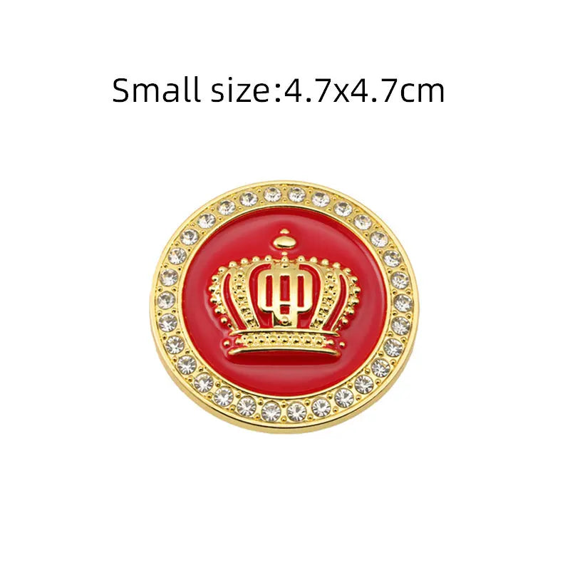 3D Crown Diamond Car Crown Gold Royal Sticker Wings Emblem Badge for BMW Toyota Ford Audi Honda Opel Car Stickers Imperial Crown