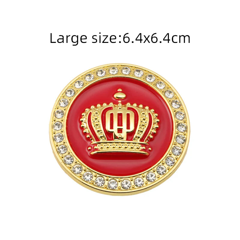 3D Crown Diamond Car Crown Gold Royal Sticker Wings Emblem Badge for BMW Toyota Ford Audi Honda Opel Car Stickers Imperial Crown