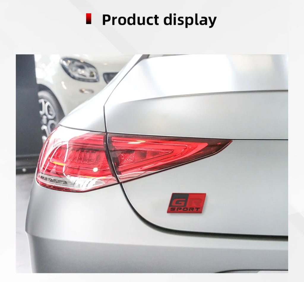 3D Metal Car Sticker GR Sport Logo Badge Emblem Decal for Toyota HV GR Sport YARiS GRMN RZ RC RS Prius Lexus Harrier GR Sticker