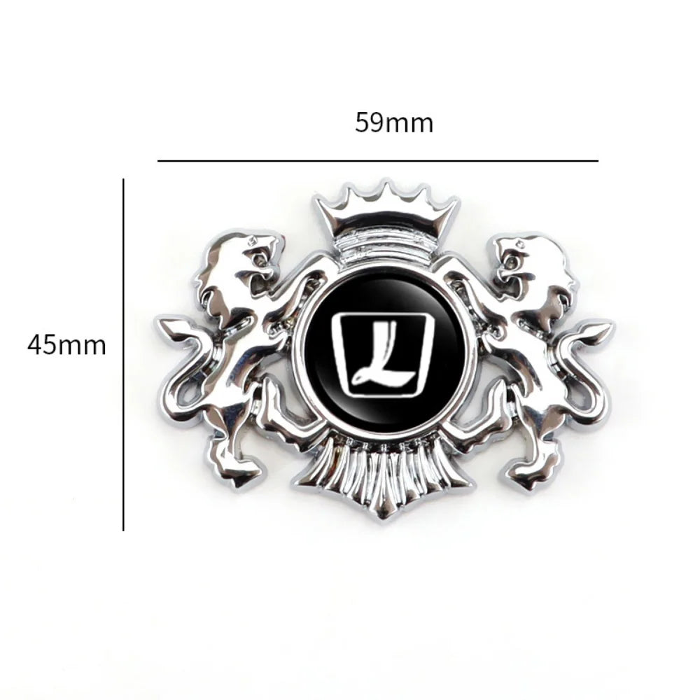 3D Self-adhesive Car Styling Body Trunk Badge Lion Sticker Decal Accessories for Luxgen U6 5 U7 Master CEO Mpv Suv 7 Auto Emblem
