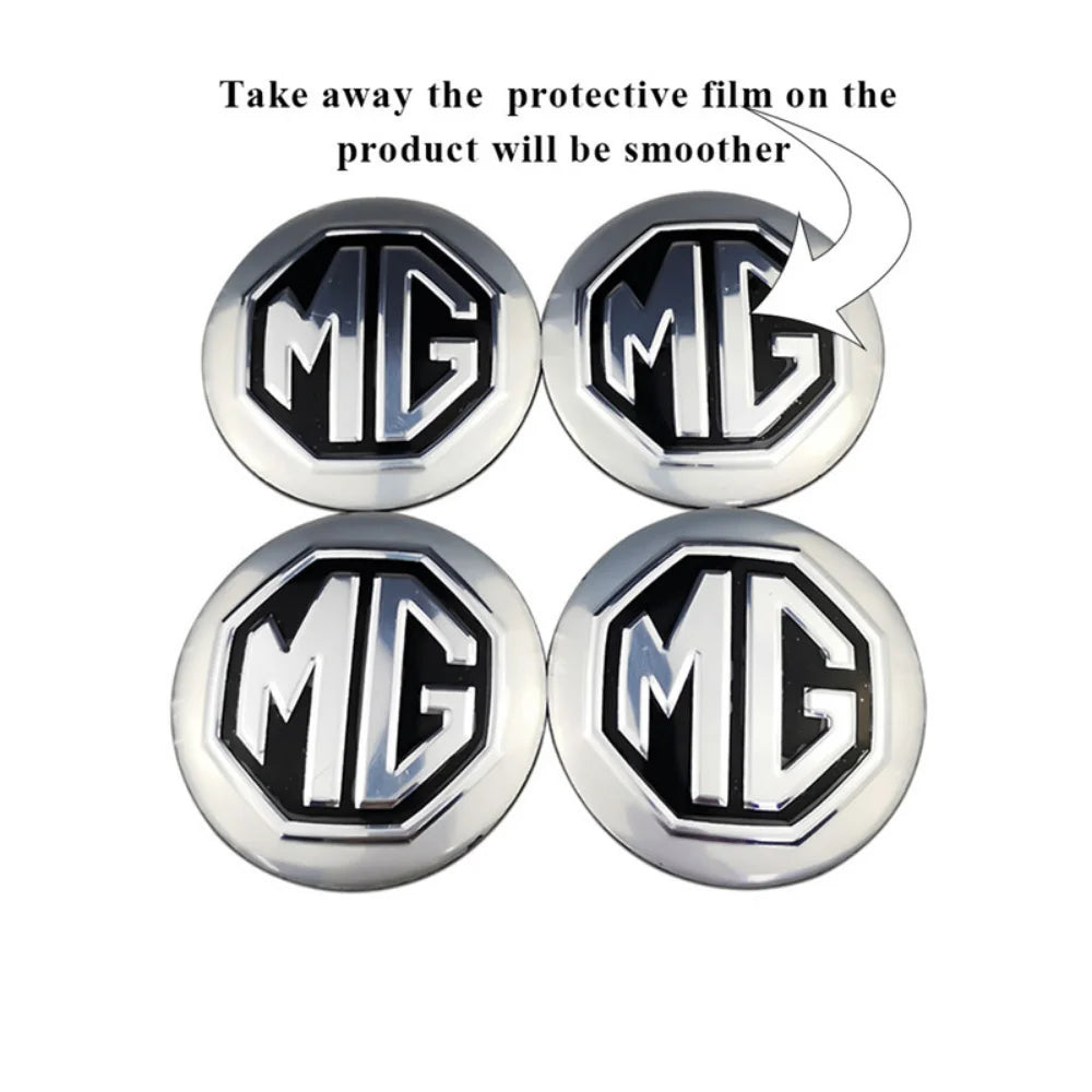 56mm Car Wheel Hub Sticker Emblem For MG Morris Garages MG 3 5 6 7 MG3 MG5 MG7 TF ZR ZS GS GT HS EZS EHS Auto Tire Accessories