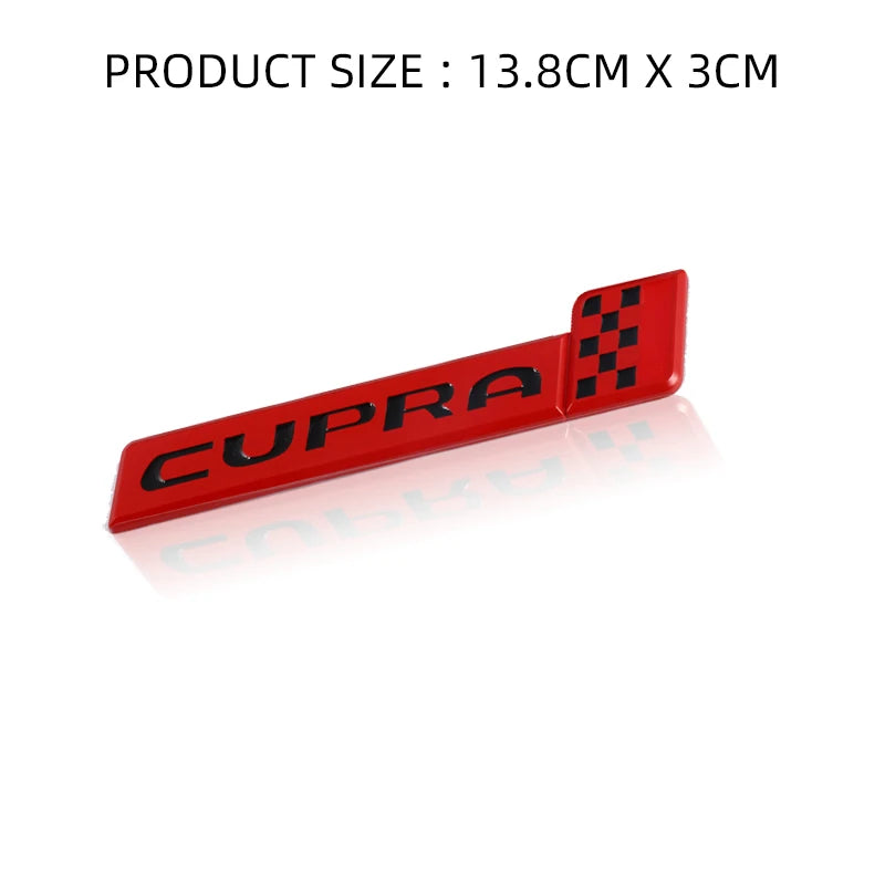 3D Car R Logo Cupra Rear Trunk Emblem Sticker Front Hood Grill Badge Decals for Seat Arona Leon Ateca Ibiza Altea Cupra Formula