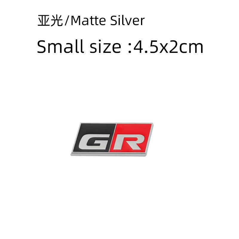 3D Metal Car Sticker GR Sport Logo Badge Emblem Decal for Toyota HV GR Sport YARiS GRMN RZ RC RS Prius Lexus Harrier GR Sticker