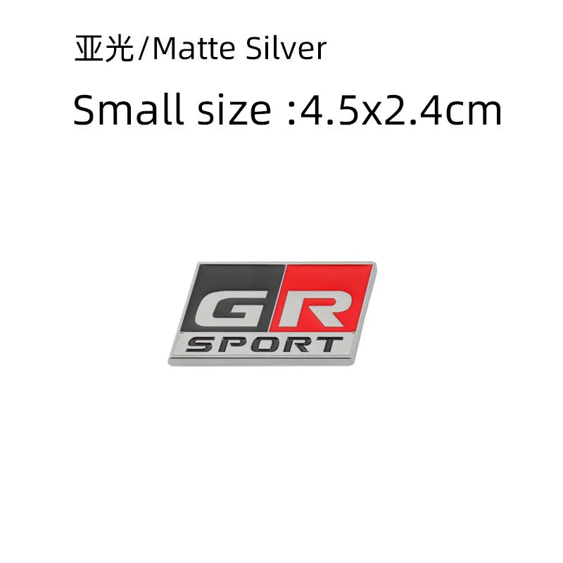 3D Metal Car Sticker GR Sport Logo Badge Emblem Decal for Toyota HV GR Sport YARiS GRMN RZ RC RS Prius Lexus Harrier GR Sticker