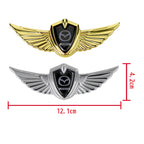 Car Hood Badge Wings Metal Styling Sticker for Mazda 2 3 5 6 323 626 rx8 rx7 mx3 mx5 cx9 cx7 cx5 Protege Auto Body Decoration