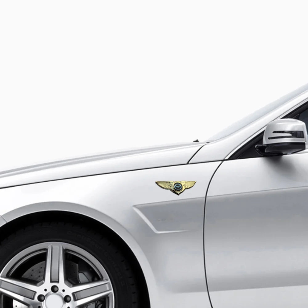 3D Metal Car Front Hood Wings Emblem Side Badge Sticker Decal for Mazda 3 5 6 Axela RX8 RX7 MX3 6 Atenza MX5 CX9 CX5 CX7 323 626