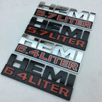 3D Car Side Badge Trunk Sticker for Dodge HEMI 5.7 LITER Emblem RAM Journey Caravan Nitro Challenger Jcuv Caliber Durango Viper