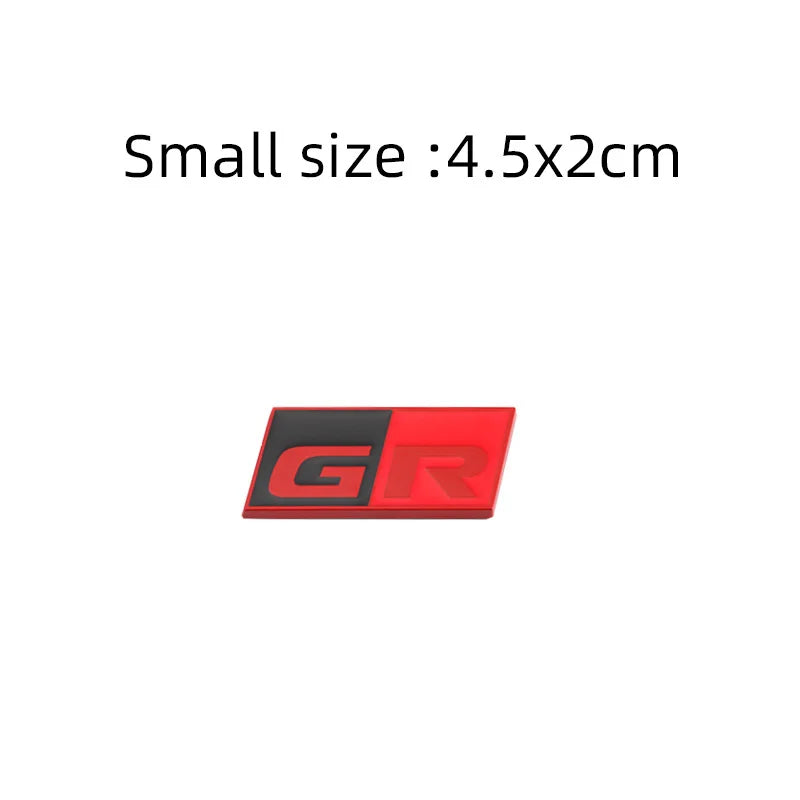 3D Metal Car Sticker GR Sport Logo Badge Emblem Decal for Toyota HV GR Sport YARiS GRMN RZ RC RS Prius Lexus Harrier GR Sticker