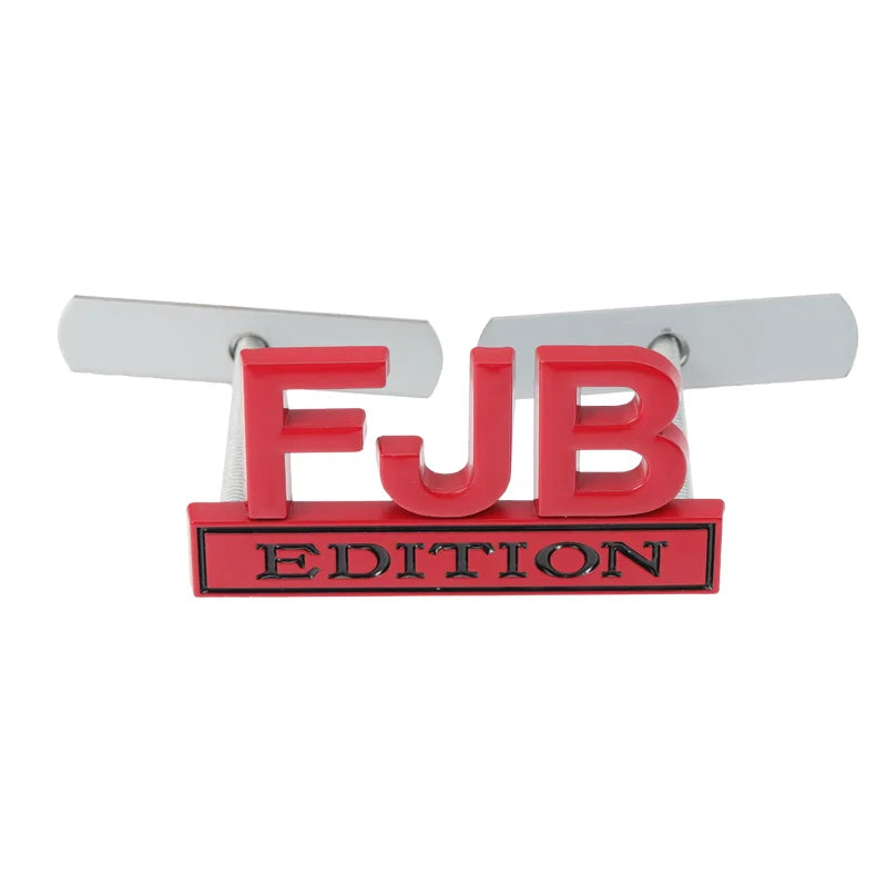 FJB Logo Edition Emblem Badge Front Hood Grille Car Sticker for Jeep Compass Renegade Ford RS200 F350 F250 F150 Silverado RAM