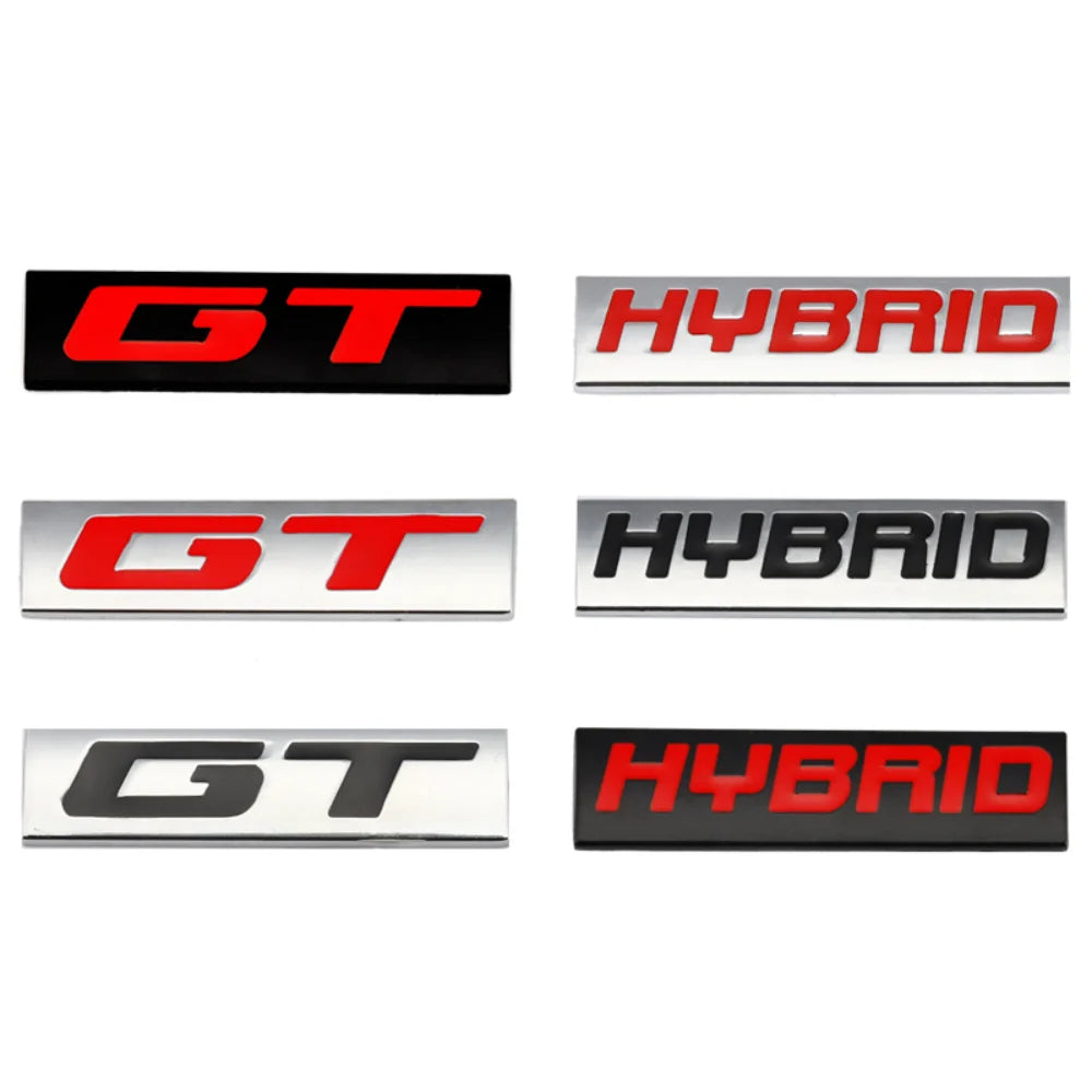 Car Sticker GT AWD Hybrid Diesel SS Turbo Logo Emblem Badge Decals for Benz AMG BMW Mazda Chevrolet Ford Opel Audi Volvo