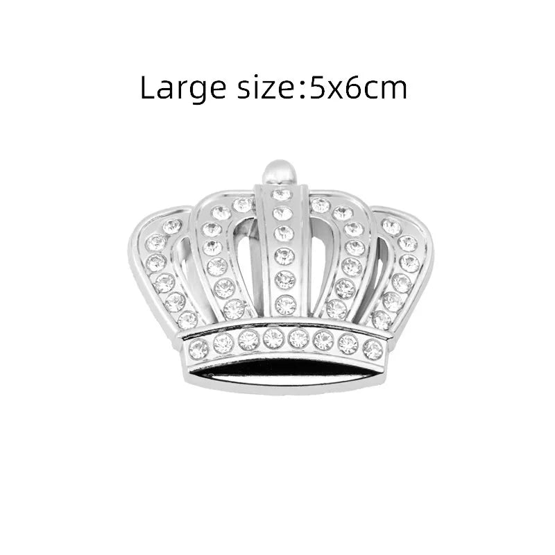 3D Crown Diamond Car Crown Gold Royal Sticker Wings Emblem Badge for BMW Toyota Ford Audi Honda Opel Car Stickers Imperial Crown