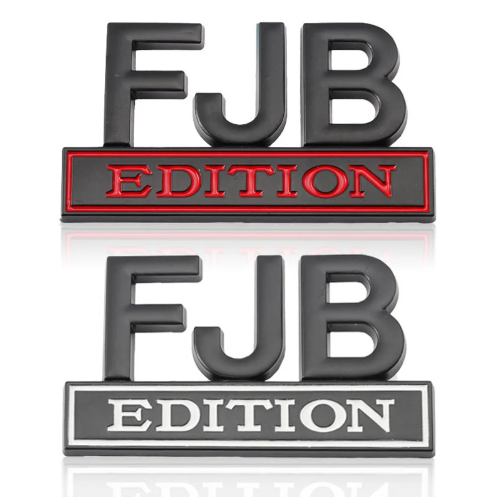 FJB Logo Edition Emblem Badge Front Hood Grille Car Sticker for Jeep Compass Renegade Ford RS200 F350 F250 F150 Silverado RAM