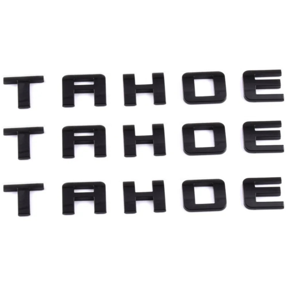 TAHOE Emblem Car Side Door Tailgate Badge for Chevrolet Tahoe Aveo Cruze Trax Captiva Spark Malibu Lacetti Sonic Niva Camaro