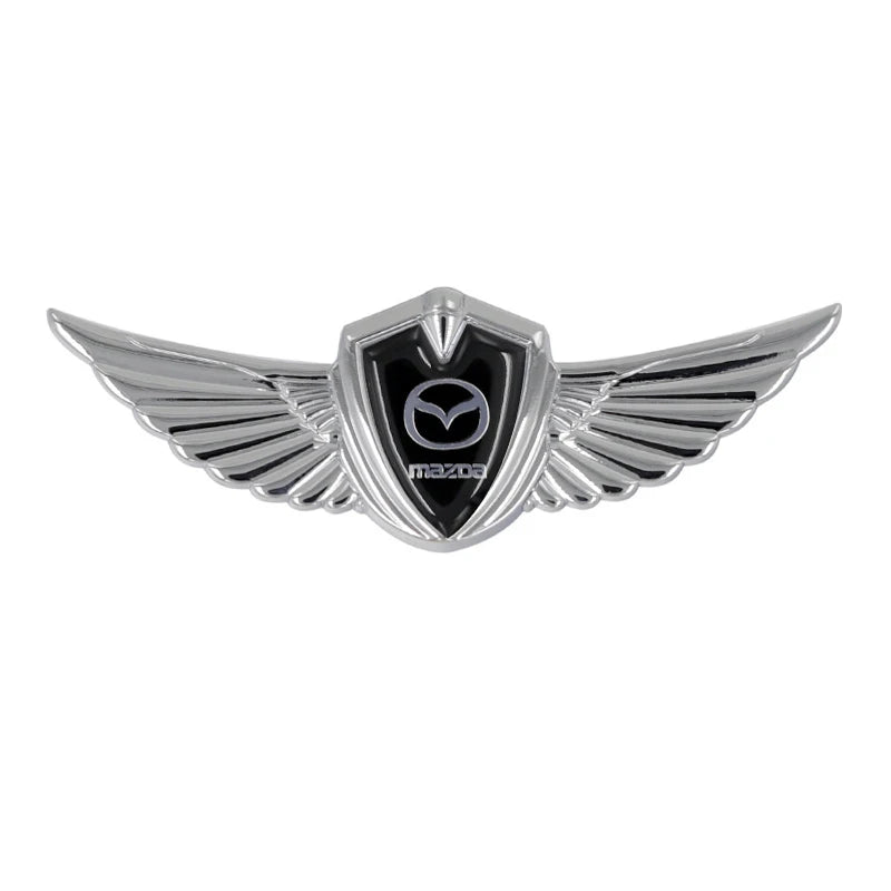 Car Hood Badge Wings Metal Styling Sticker for Mazda 2 3 5 6 323 626 rx8 rx7 mx3 mx5 cx9 cx7 cx5 Protege Auto Body Decoration