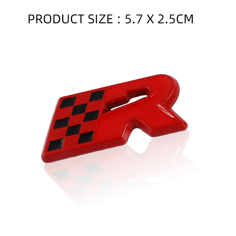 3D Car R Logo Cupra Rear Trunk Emblem Sticker Front Hood Grill Badge Decals for Seat Arona Leon Ateca Ibiza Altea Cupra Formula