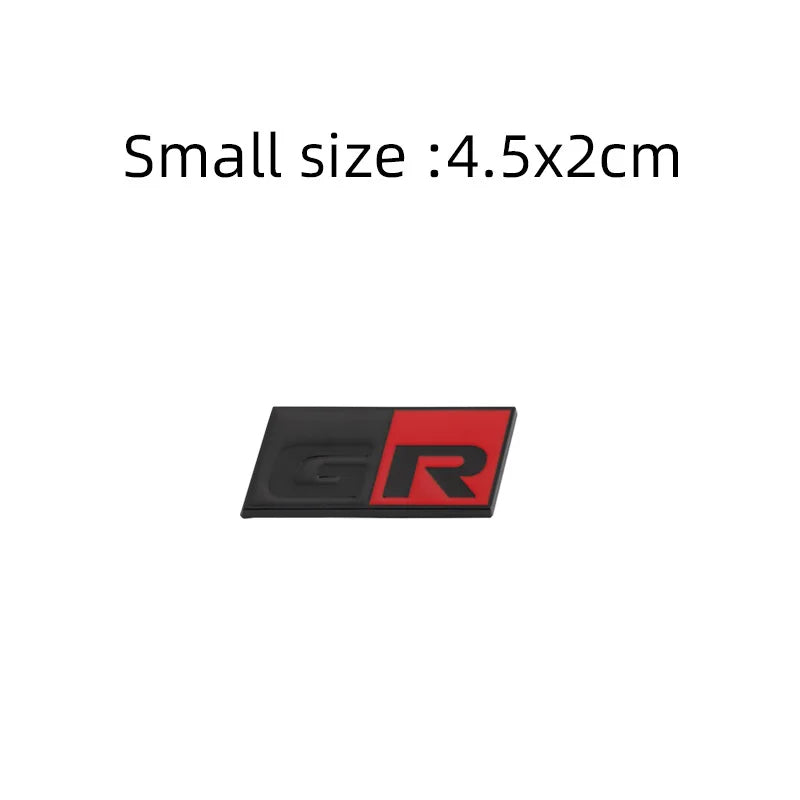 3D Metal Car Sticker GR Sport Logo Badge Emblem Decal for Toyota HV GR Sport YARiS GRMN RZ RC RS Prius Lexus Harrier GR Sticker