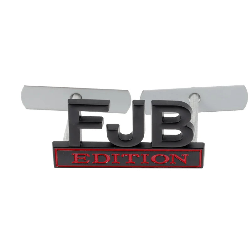 FJB Logo Edition Emblem Badge Front Hood Grille Car Sticker for Jeep Compass Renegade Ford RS200 F350 F250 F150 Silverado RAM