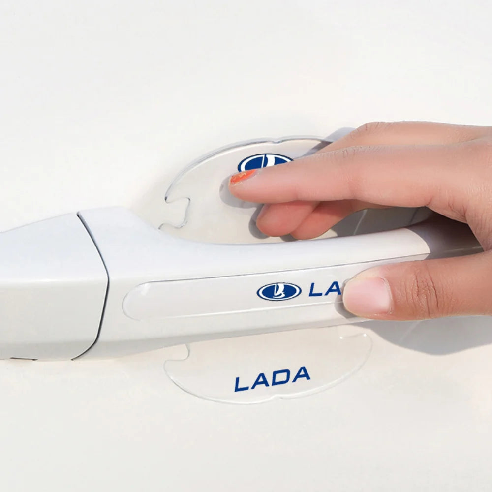 Car Door Handle Sticker Protective Film Decal for Lada Kalina 1117 1118 Granta Priora 2 NIVA Safari Auto Emblem