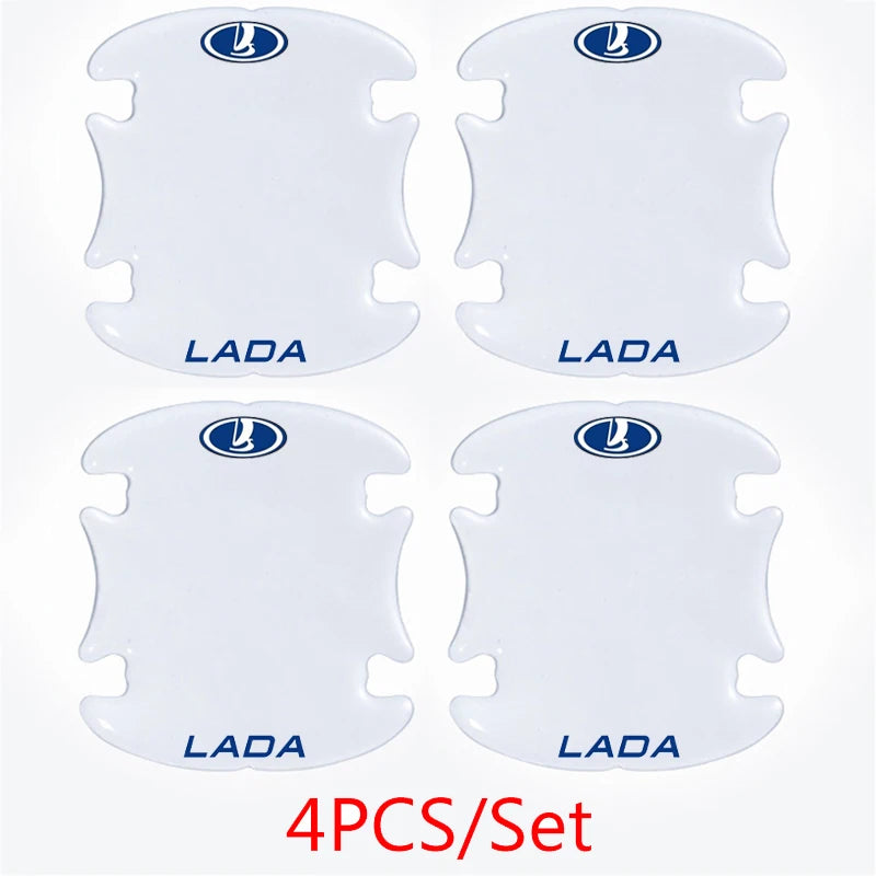 Car Door Handle Sticker Protective Film Decal for Lada Kalina 1117 1118 Granta Priora 2 NIVA Safari Auto Emblem
