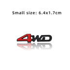 Car Sticker 4X4 4WD Logo Trim Front Hood Grille Emblem Badge Rear Trunk Car Decals for Audi Mitsubishi Mercede BMW Nissan Toyota