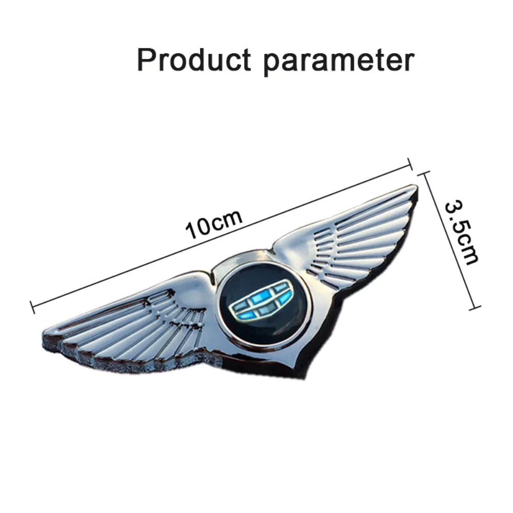 3D Car Front Grille Wings Emblem Sticker Side Badge Decal for Geely Emgrand GT EC7 EC8 X7 7 GE EV8 EX7 Vision CK GE MK bl gx7