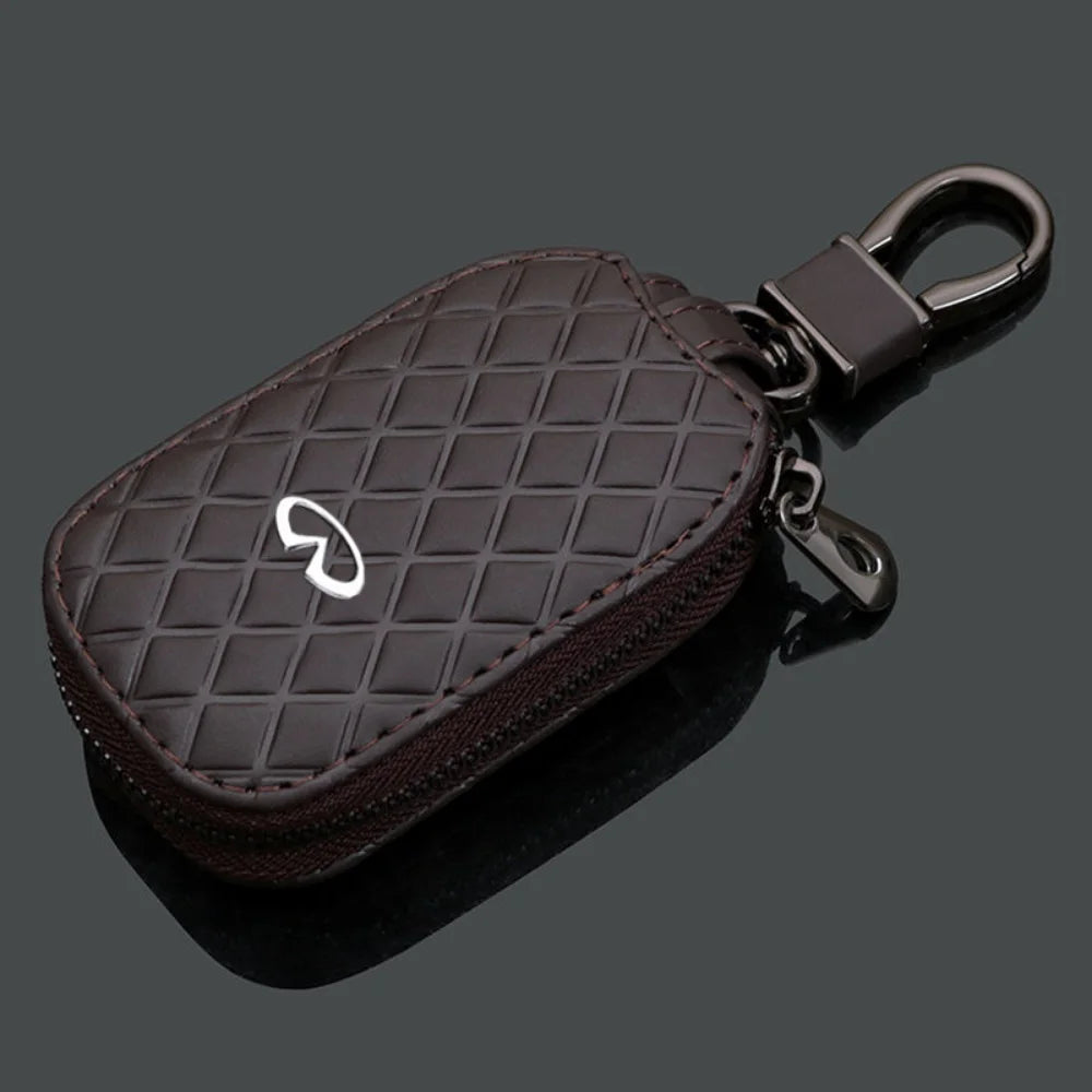 Auto Keychain Bag Keyring Cover Case Key Organizer for Infiniti Q50 QX70 G35 FX35 Q30 G37 Q70 Q60 QX50 QX60 QX80 Car Accessories