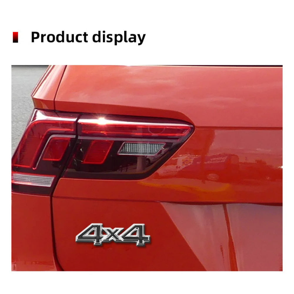 Car Sticker 4X4 4WD Logo Trim Front Hood Grille Emblem Badge Rear Trunk Car Decals for Audi Mitsubishi Mercede BMW Nissan Toyota