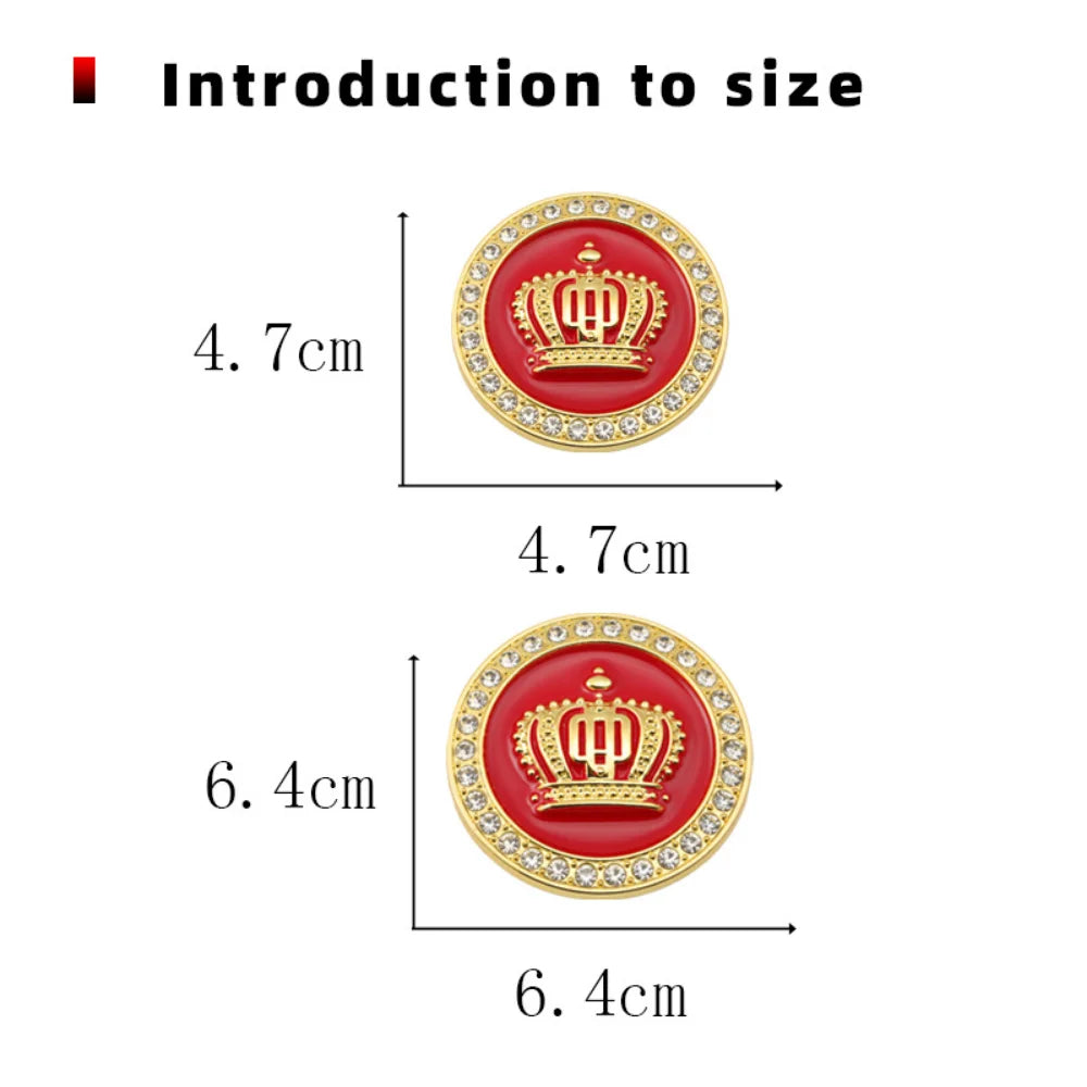 3D Crown Diamond Car Crown Gold Royal Sticker Wings Emblem Badge for BMW Toyota Ford Audi Honda Opel Car Stickers Imperial Crown