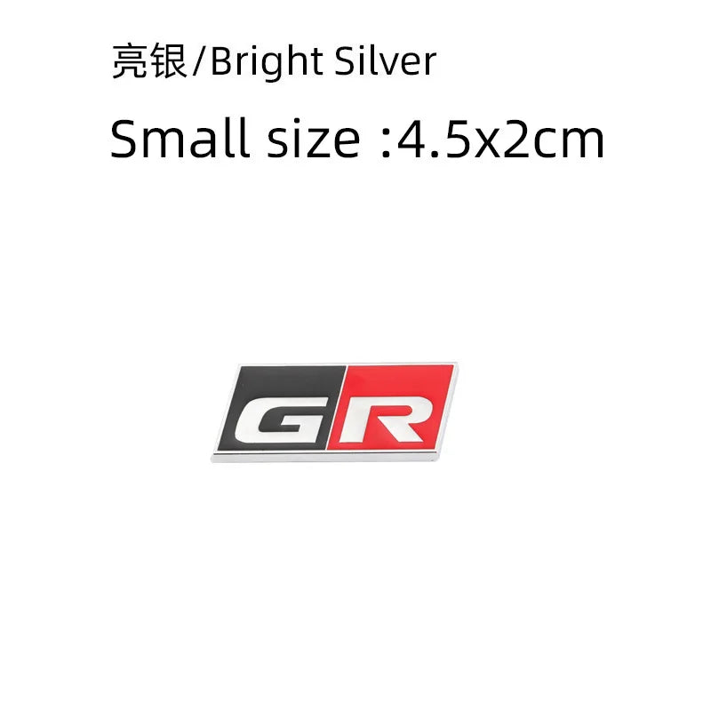 3D Metal Car Sticker GR Sport Logo Badge Emblem Decal for Toyota HV GR Sport YARiS GRMN RZ RC RS Prius Lexus Harrier GR Sticker