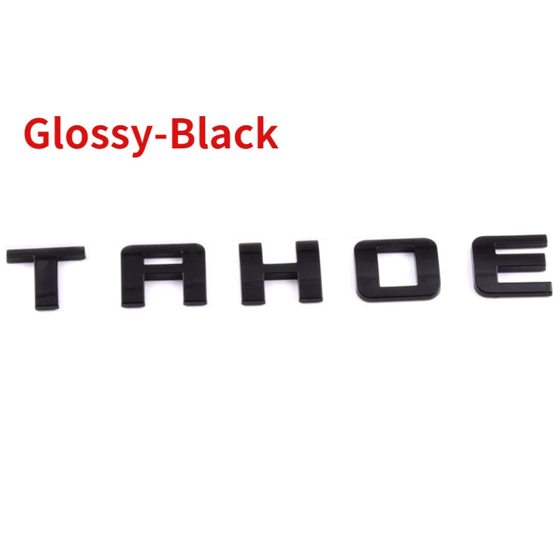 TAHOE Emblem Car Side Door Tailgate Badge for Chevrolet Tahoe Aveo Cruze Trax Captiva Spark Malibu Lacetti Sonic Niva Camaro