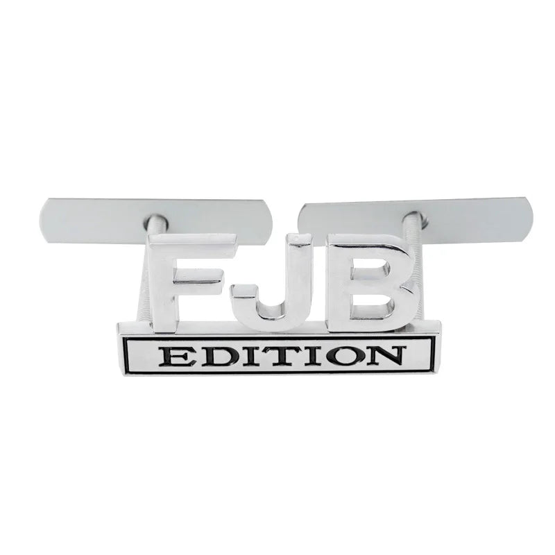 FJB Logo Edition Emblem Badge Front Hood Grille Car Sticker for Jeep Compass Renegade Ford RS200 F350 F250 F150 Silverado RAM