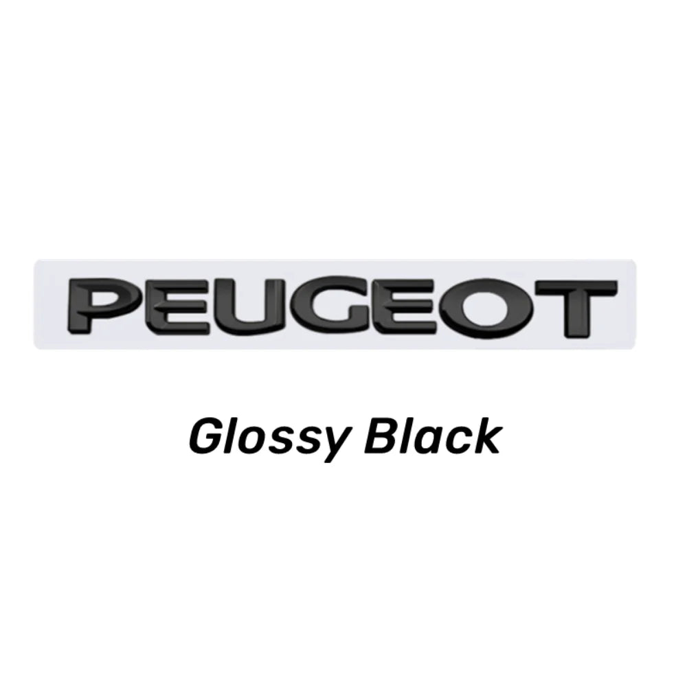 ABS Car Rear Trunk 3D Lettering Emblem Side Badge for Peugeot 307 207 206 308 301 208 107 3008 407 2008 508 406 4008 Decals