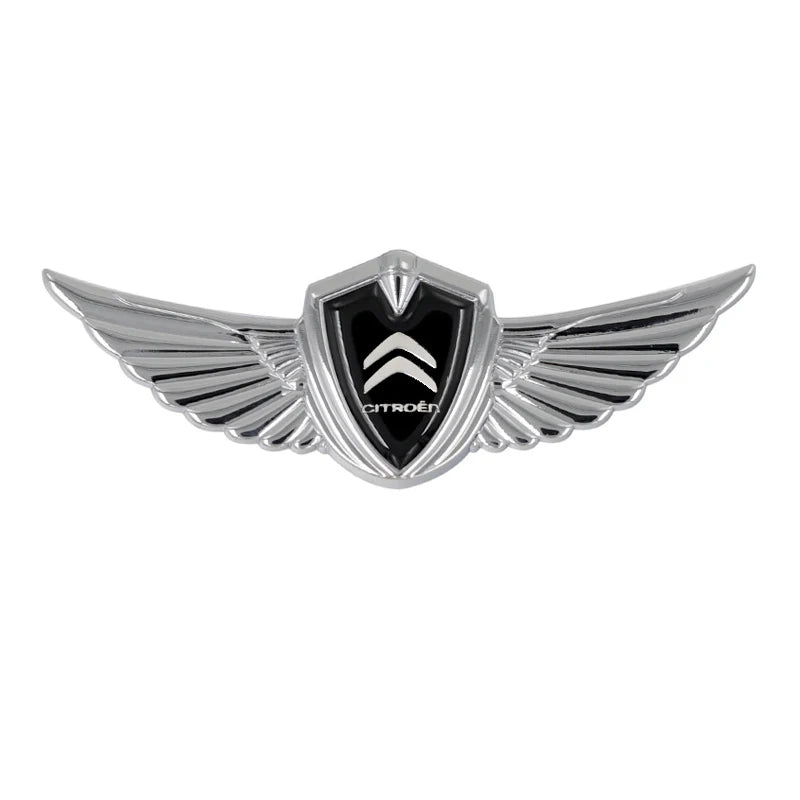 Car Hood Badge Wings Metal Styling Sticker for Citroen Elysee Berlingo xsara C3 XR C4 Picasso Sega Aircross X7 Body Decoration