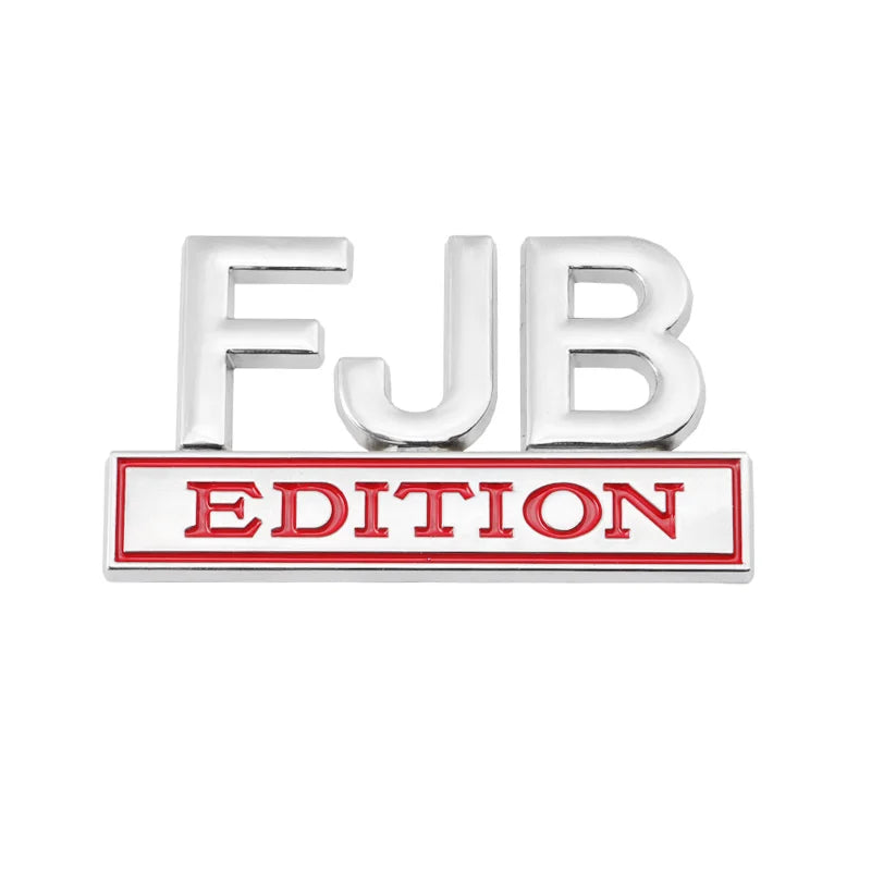FJB Logo Edition Emblem Badge Front Hood Grille Car Sticker for Jeep Compass Renegade Ford RS200 F350 F250 F150 Silverado RAM