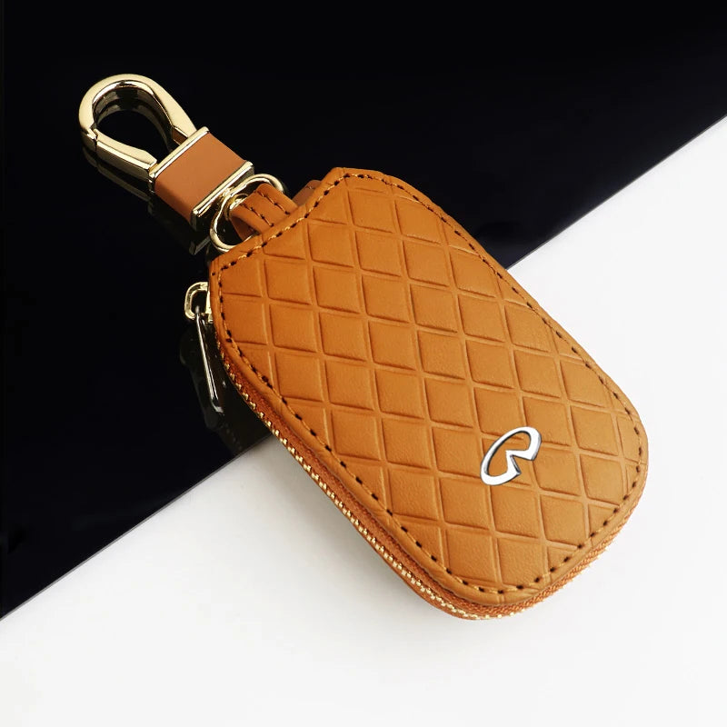 Auto Keychain Bag Keyring Cover Case Key Organizer for Infiniti Q50 QX70 G35 FX35 Q30 G37 Q70 Q60 QX50 QX60 QX80 Car Accessories