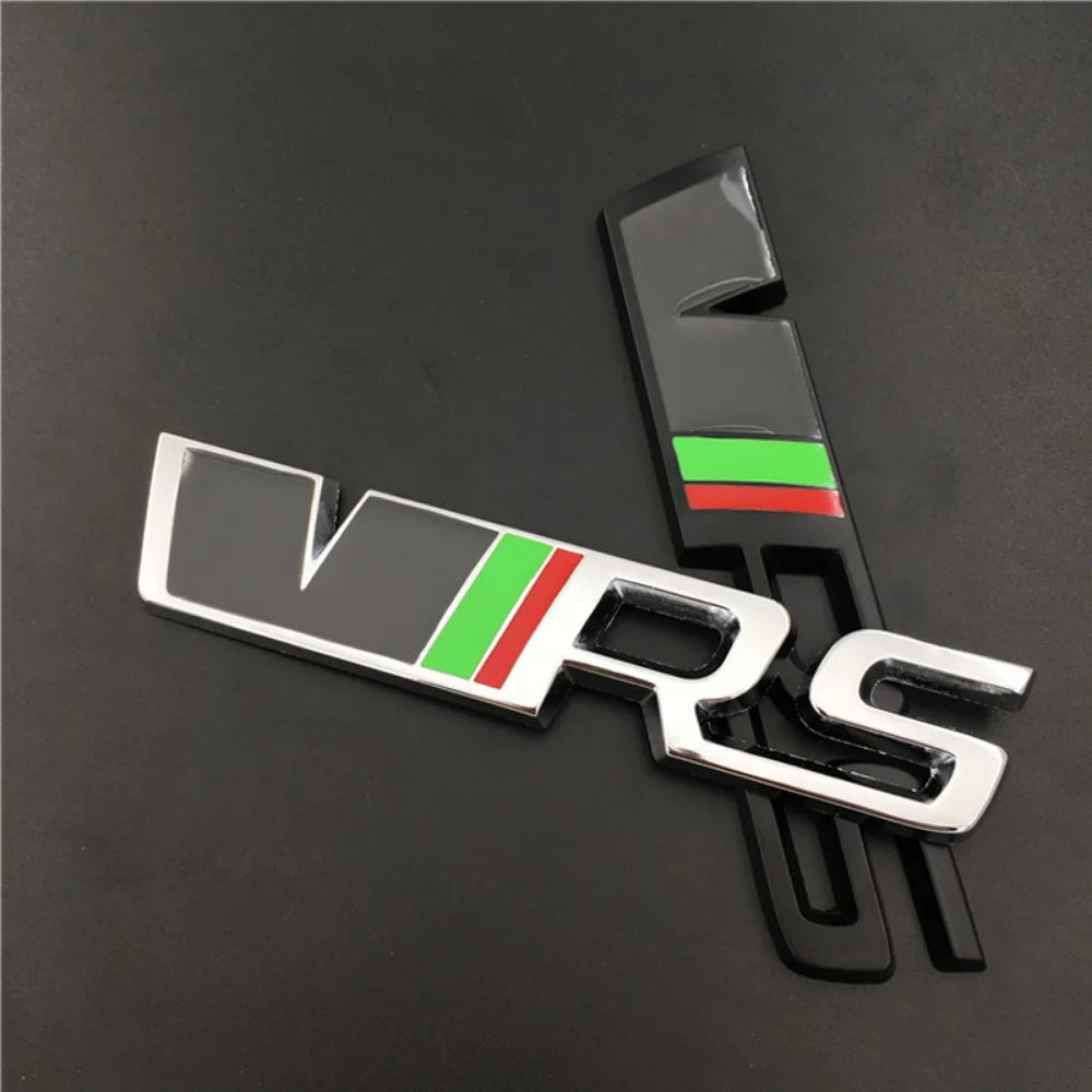 Alloy Car Front Grille Emblem Badge Stickers for VRS 2 A7 Tour RS Octavia Superb Fabia Rapid Kodiaq Yeti Karoq Accessories