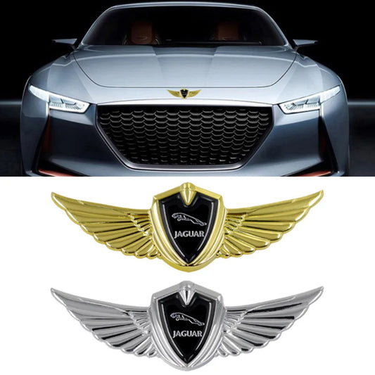 Car Hood Badge Wings Metal Styling Sticker for Jaguar XF XKR Xk8 Xk XE SVR XJ-S Xj-6 X-Type S-Type F-Type F-Pace Body Decoration