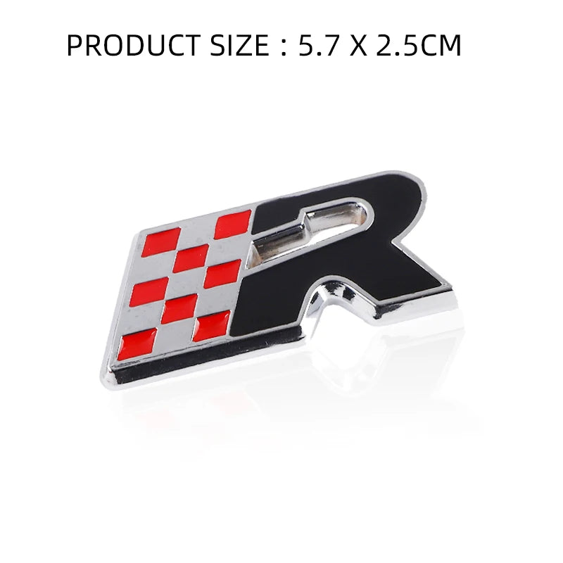 3D Car R Logo Cupra Rear Trunk Emblem Sticker Front Hood Grill Badge Decals for Seat Arona Leon Ateca Ibiza Altea Cupra Formula