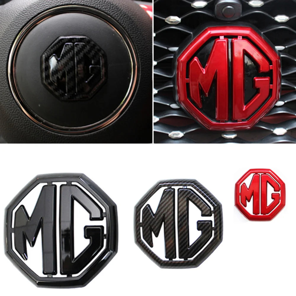 ABS Car Front Grille Rear Trunk Badge Steering Wheel Sticker Label Replacement Emblem For MG ZS Morris Garage 2017 2018 2019