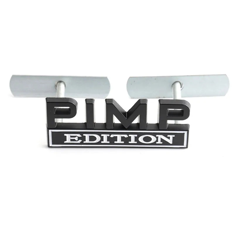 Car Sticker PIMP Edition Emblem Metal for Jeep Compass Patriot Renegade Ford F150 F250 Chevrolet RAM Hummer Grille Sticker
