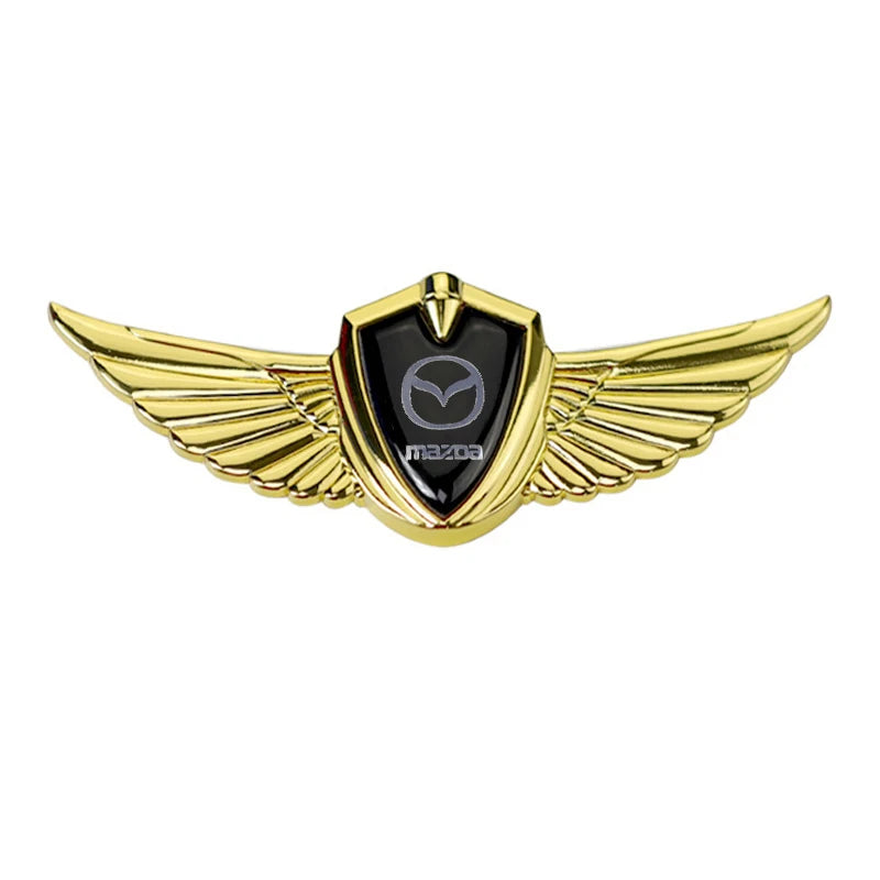 Car Hood Badge Wings Metal Styling Sticker for Mazda 2 3 5 6 323 626 rx8 rx7 mx3 mx5 cx9 cx7 cx5 Protege Auto Body Decoration