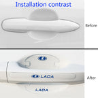 Car Door Handle Sticker Protective Film Decal for Lada Kalina 1117 1118 Granta Priora 2 NIVA Safari Auto Emblem