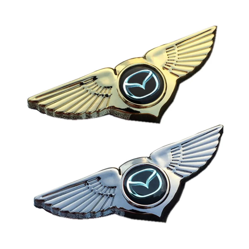 3D Metal Car Front Hood Wings Emblem Side Badge Sticker Decal for Mazda 3 5 6 Axela RX8 RX7 MX3 6 Atenza MX5 CX9 CX5 CX7 323 626