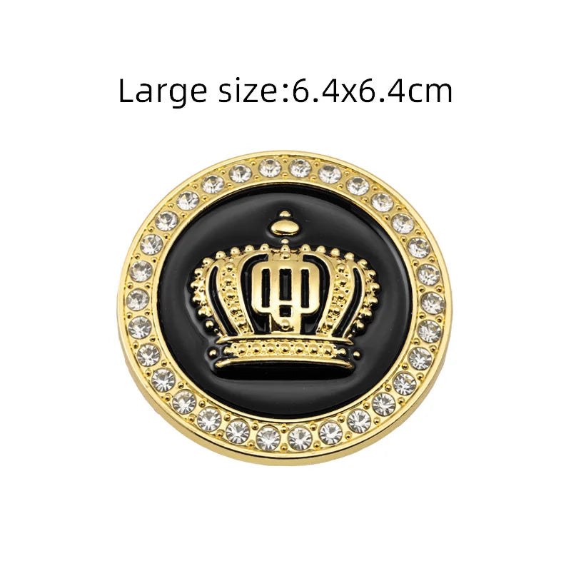 3D Crown Diamond Car Crown Gold Royal Sticker Wings Emblem Badge for BMW Toyota Ford Audi Honda Opel Car Stickers Imperial Crown