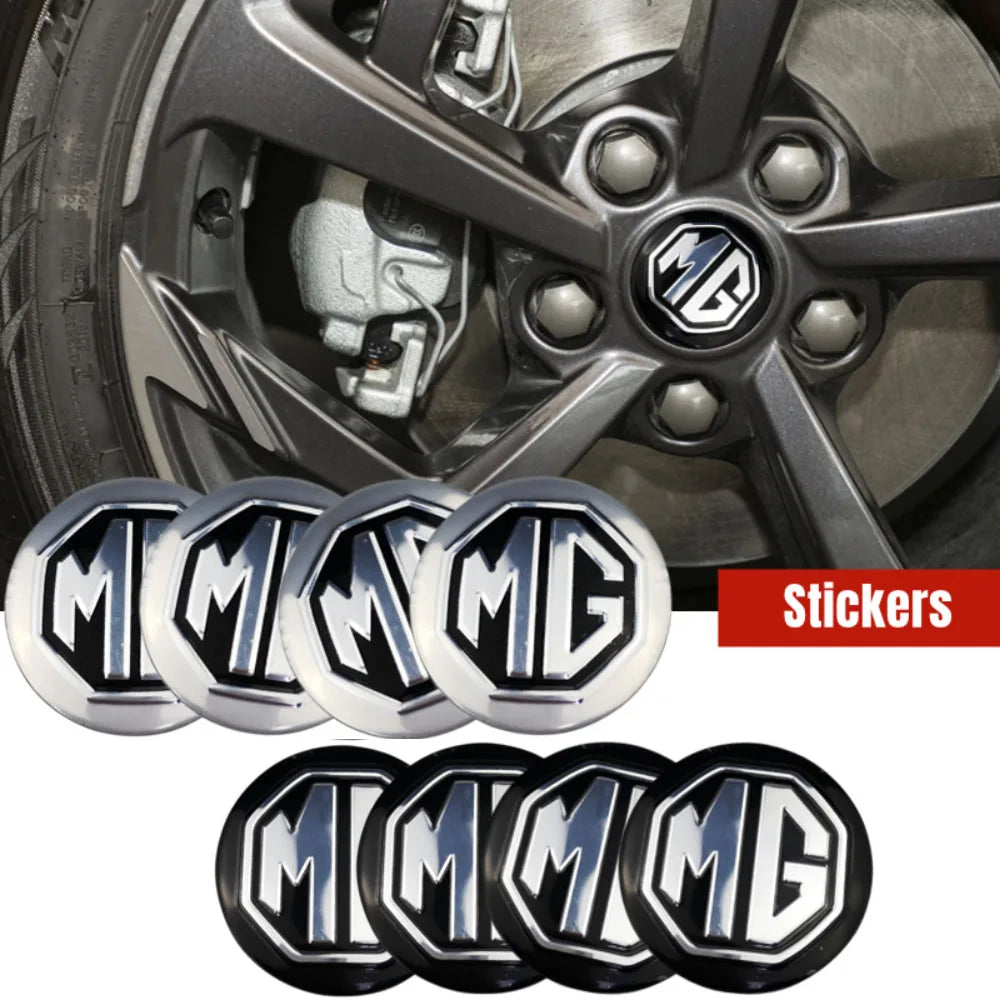 56mm Car Wheel Hub Sticker Emblem For MG Morris Garages MG 3 5 6 7 MG3 MG5 MG7 TF ZR ZS GS GT HS EZS EHS Auto Tire Accessories